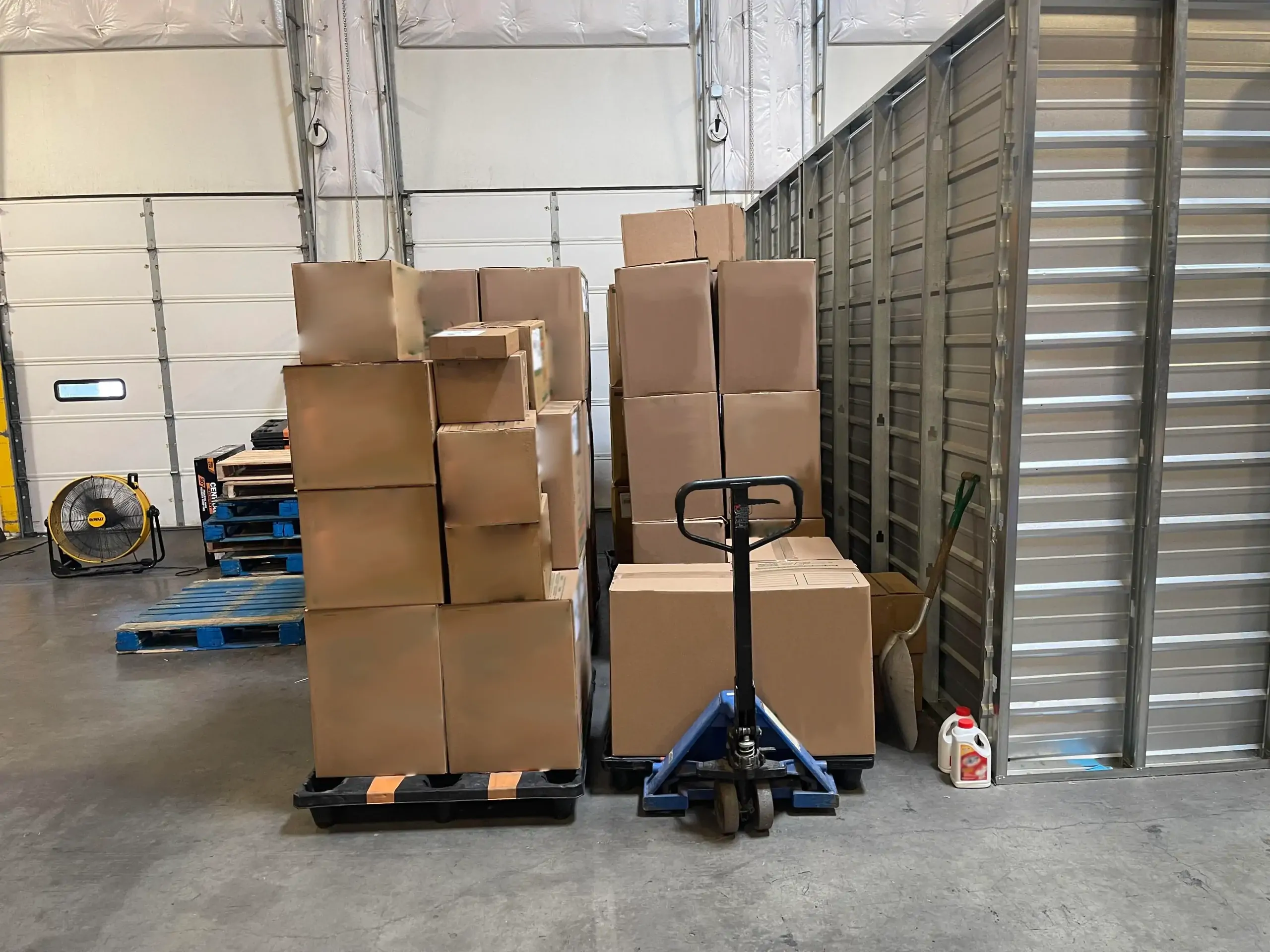 An image of warehouse shelves and boxes.